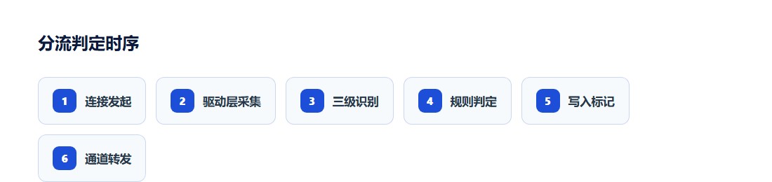 分流判定时序：握手阶段完成分类